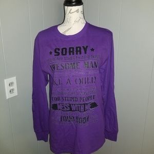 New small purple long sleeve T-shirt